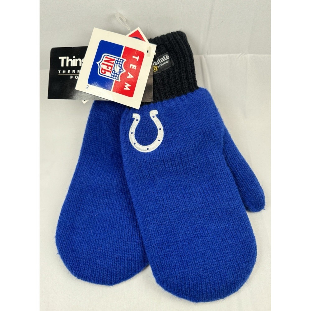 Vintage NWT Indianpolis Colts Team NFL Thinsulate Ultra Ski Cold Gloves NOS Indy